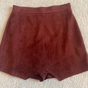 Suede Brown Skort